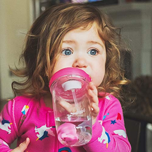 Nuby Tritan No-Spill Trainer Cup with Silicone Spout & 360 Weighted Straw with Hygienic Cover