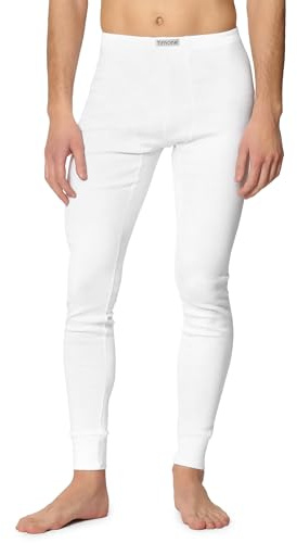 Timone Calzamaglia Uomo Lunga TI30-127(Bianco, XL)