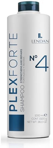 LENDAN Plex Forte Nº4 Repair-Shampoo, 1000 ml, repariert und stärkt das Haar, reinigt tiefenwirkend, normalisiert den pH-Wert des Haares, Anti Frizz, tiefe Feuchtigkeit