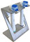 steland metallmanufaktur® Design Aufsteckbürsten-Halterung, Edelstahl, inkl. Wandhalterung, Zahnbürstenhalterung Zahnbürstenkopf Bürstenkopf-Halterung (2 Bürstenköpfe, Edelstahl)