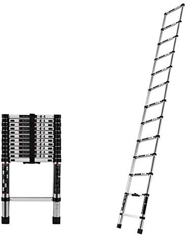 MTYLX Metal Ladder,Telescopic Ladder,Aluminum Straight Ladder -Extension Foldable Steps for Garden,Outdoor,Clean,Straight Ladder-2.9M,Straight Ladder-2.9M