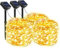 【3 Packs】Luces Solares LED Exterior Jardín, 12M 120LED Guirnaldas Luces Exterior Solar, 8 Modos de Luz a Prueba de Agua Cadena Jardín para Decoracion Arbol, Blanco Cálido