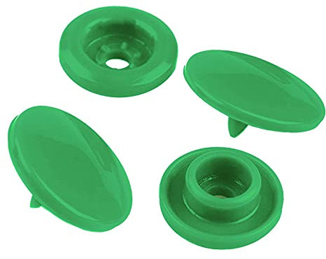50 Druckknöpfe rund Snaps Druckknopf Snap Button Knöpfe Farb- Größenwahl, Größe:12mm, Farbe:gelbgrün
