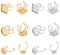 UNICRAFTALE 12Pcs 3 Styles Edelstahl Cabochon Ringe Rohlinge Cuff Pad Ring Einstellungen 8 Größe Edelstahl Ringrohlinge Einstellbare Runde Und Quadratische Fingerring Rohlinge Für Schmuckherstellung