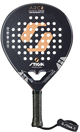 STIGA Pala de pádel ARC 2, Pala de pádel con generosa Superficie de golpeo - Negro/Cromo