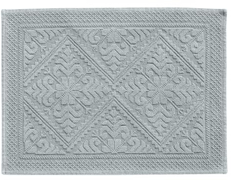 Vivaraise - Tapis de Bain Enzo – Tissu éponge 100% Coton, Doux et Absorbant – Motif Jacquard élégant