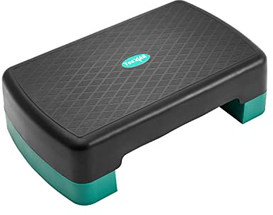 Yes4All Aerobic-Übungsplattform, 45,7 cm mit 10,2 cm 15,2 cm höhenverstellbaren Erhöhungen für Zuhause, Fitnessstudio, Fitness, Workout