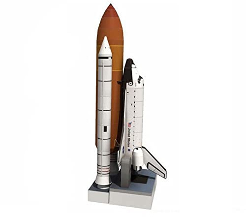 MOOKEENONE Paper Rocket Modell 1:150 Space Shuttle Atlantis Handmade Space Rocket DIY (unmontiertes Kit)