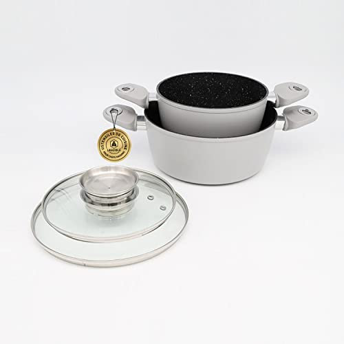 Laguiole - Set 4 Pièces Silver antiadhésif 'Black Ston®' induction