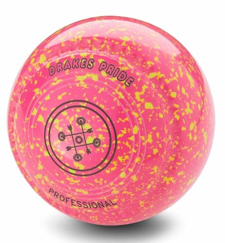 Drakes Pride Professional bowls - Fluorescent Pink / Yellow, Gripped, Size 1, Heavy