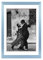 Stallmann Design Bilderrahmen mit Passepartout 50x75 cm (Bild 40x60) | Farbe: Blau | 30 mm starke Rahmenleiste