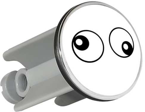 Huuraa Waschbeckenstöpsel Freaky Eyes Geschenk | Universal Stopfen 4cm höhenverstellbar Abflussstopfen Geschenkidee Stöpsel mit Motiv für das Waschbecken