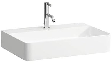 Laufen VAL Aufsatzwaschtisch, 1 Hahnloch, ohne Überlauf, US geschl. 600x420mm, H816283, Farbe: weiß matt