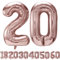 luftballon 20 jahre | Roségold 20 ballons-40-101cm 20 Geburtstagsdeko -20 Folienballon Zahl Deko zum Geburtstag fliegt mit Helium 20 Geburtstag für Männer Frauen 20 Geburtstagsparty Jubiläum