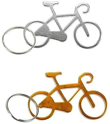 LYQNIHOB Set di 2 Apribottiglie Portachiavi da Bicicletta, Regalo Perfetto per Uomo e Fidanzato, per Feste di Compleanno e Appassionati di Biciclette Gadget Utile e Originale!