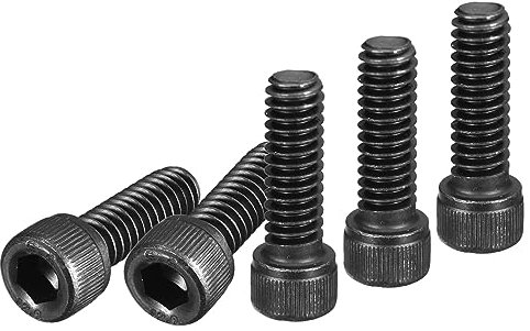 DTGN 1/4-20X3/4 (Dxh) Vis À Tête Cylindrique À Six Pans Creux - Lot De 25 - Idéal Pour Les Fixations De Meubles - Filetage Complet - Acier Au Carbone 12.9 - Tête Ronde, Noires