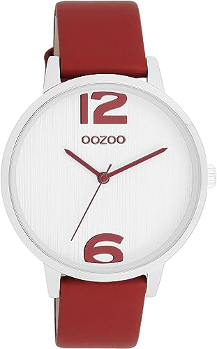 OOZOO Timepieces Damen Uhr | Armbanduhr Damen mit Lederarmband | Hochwertige Uhr für Frauen | Edle Analog Damenuhr in rund
