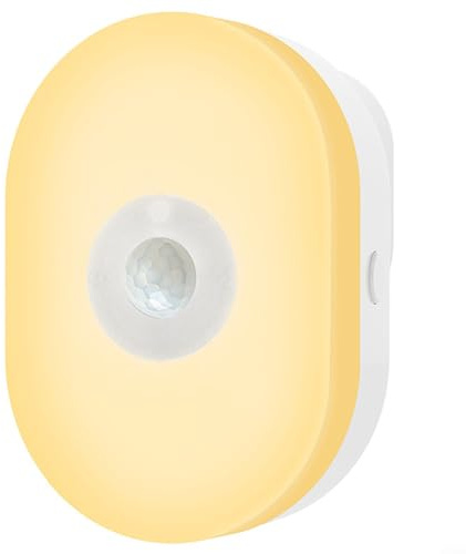 2Pcs Smart Led Night Light for WiFi Tuya, PIR Motion Sensor in Wall Lamp for Hallway, Cabinet, Closet, Stairs, Cupboard -5m Sensing Distance, Warm White (UK)