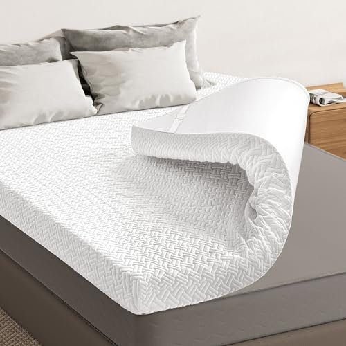 DoChair Topper 90x200cm, 7,5 cm Höhe Memory Foam Matratze mit 4 Anti-Rutsch-Bändern Zwei Härtegrade H3 & H2 Oeko-TEX® Zertifiziert Gel Mattress Topper Waschbarem Bezug