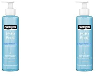 Neutrogena Hydro Boost Gesichtsreinigung, Aqua Reinigungsgel mit Glycerin und Hyaluron, Make-Up Entferner, 200ml (Packung mit 2)