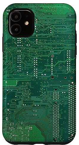 Carcasa para iPhone 11 Placa base Microchip Circuito Verde TI Ordenador Fondo
