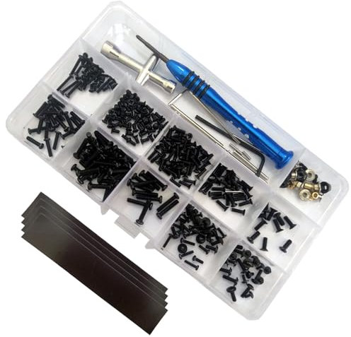RC Screws Assortment Kit with Box Repair Tool Set Hardware Fixings for Wltoys 144001 1/14 RC Car