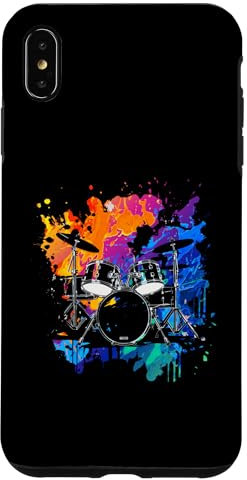 Batterie Instrument coloré Batterie de groupe Musique Coque pour iPhone XS Max