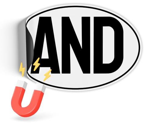 Finest Folia Länderkennzeichen Magnetfolie UV-Druck nach DIN Norm 17,5x11,5cm Kennzeichen Magnet Schild für Auto LKW Wohnmobil Bus wetterfest magnetisch RV005 (03 Andorra, Magnetfolie)