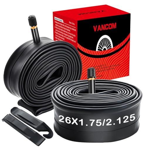 2-Pack 26x1.75/1.95/2.10/2.125 Bike Tubes 32mm Schrader Valve