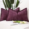 Madizz 2er Set Chenille Samt mit Rand Kissenbezüge Weiche Dekorativ Zierkissenbezüge Modern Kissenhülle für Sofa Wohnzimmer Schlafzimmer Burgunderrot 40x80 cm