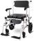 Mobile Toilet Chair with Padded Seat/Backrest for Elderly Injured and Disabled Portable Shower Chair on Wheels