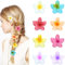 Blooms 8 Pezzi Mollette Capelli Donna Hawaiano Fiori Pinze per Capelli Plastica Pinza Capelli Donna Antiscivolo Hair Clip Accessori Capelli Adatto Feste Tutti Giorni Spiaggia Vacanze