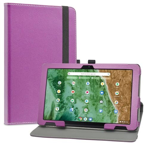 LiuShan pour Acer Chromebook Enterprise Tab 510 D652N,Slim PU Cuir Etui et Pliable Stand Folio Coque Couverture pour Acer Chromebook Enterprise Tab 510 D652N D652NL 10.1 Pouces,Violet