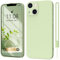 ORDA for iPhone 13 Case Silicone Ultra Slim Soft Gel Rubber Cover for iPhone 13 Phone Case Thin Anti-Scratch Microfiber Lining Compatible for iPhone 13 6.1 inchMatcha Green