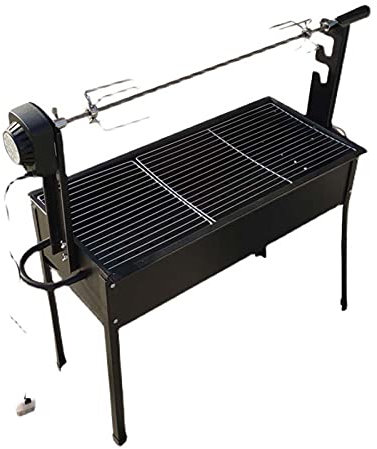 YXZQLOZ Barbecue Domestique Automatique avec poêle à Jambe d'agneau rôti à Moteur Rotatif, Barbecue Rotatif extérieur en Acier Inoxydable