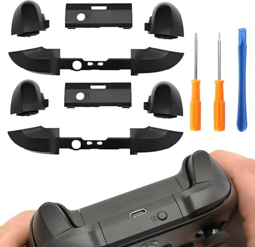 2 SET Controller Repair Kit for Xbox,Controller Bumper Set for Xbox One X/S Repair Parts Kit with T8 T6 Screwdriver,Replacement Lb Rb Lt Rt Bumpers Buttons Replacement