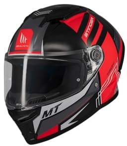 MT Stinger 2 Integralhelm Tron Glanz schwarz rot