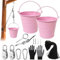 ZeiLaBang Kakadi Flaschenzug Kinder, Flaschenzug mit Metalleimer, Zubehör fürs Baumhaus Spielturm (Rosa, 2Pcs)