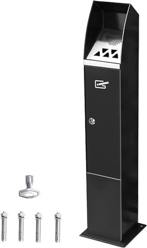 Standaschenbecher für Draußen, Standaschenbecher Edelstahl für Terrasse Hotels Cafés Büros Restaurants Bars von Poweka