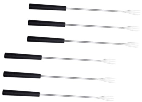 GLEAVI 6 Piezas Tenedores Para Olla Caliente Tenedores De Acero Inoxidable Para Fondue De Mango Para Fruta Perfectos Para Queso Para Fondue y Pinchos
