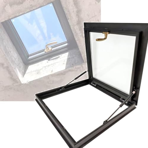 Generisch Lichtschachtfenster für Keller, mehrwinklige Aluminium-Tageslichttür, 35x20, verbessert natürliches Licht und Belüftung, ideal für Hausrenovierung und Energieeffizienz
