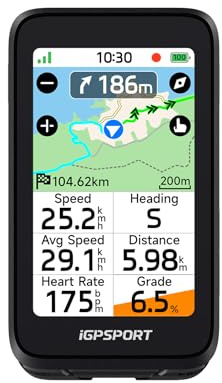 iGPSPORT BiNavi Air Bike Computer, Wireless GPS 3.0'' Touchscreen MAP Voice Navigate Reroute Climb Cycling Computer