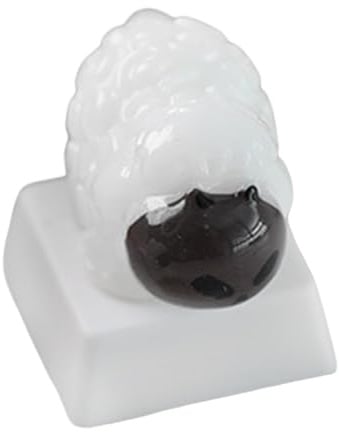 Tsophreniq Keycap in resina 3D con design unico agnello con base traslucida per tastiere meccaniche keycap regalo da collezione design unico keycap