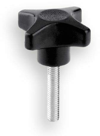 1 St. Sterngriff Kreuzgriff mit Gewindebolzen aus Stahl, Griffdurchmesser 40/60 mm (HSS 40 M8x40)