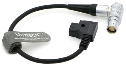 Uonecn Arri Alexa Mini Camera Power Cable Right Angle 2B 8 pin Female to D-tap 25cm
