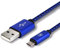 EVOMIND Braided Nylon Micro USB Cable 1M Quick Charge and Data Transfer for Samsung Galaxy S7/6/ A10/ J, Xiaomi Redmi 9c/6a/ Note 6 Pro, PS4/Xbox One Controller, and other MicroUSB Devices - 1M Blue