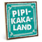 TypeStoff Holzschild mit Spruch – PIPI-KAKA-LAND – im Vintage-Look mit Zitat als Geschenk und Dekoration - HS-00510
