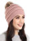 Brook + Bay – Beanie-Mützen für Damen, Pom-Pom-Mütze, weiche Grobstrick-Mütze für kaltes Wetter, Strumpfmütze für Damen, Wintermützen, Rosa