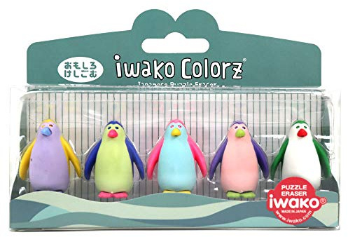 COLORZ Iwako Puzzle Eraser (Penguin)F