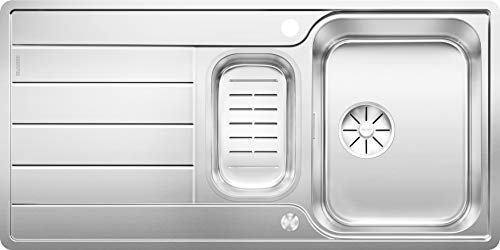 BLANCO CLASSIMO 6 S-IF | Edelstahl | Einbauart: Einbau von Oben & Flächenbündig | reversibel | mit einer Edelstahlschale | für 60 cm breite Unterschränke | Widerstandsfähig gegenüber Kratzern